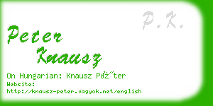 peter knausz business card